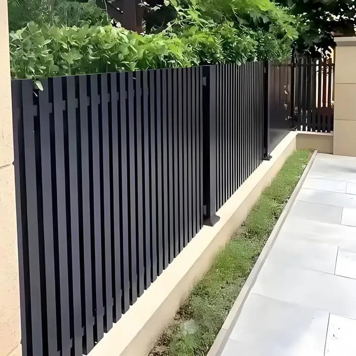 Planche de jardin extérieure tubulaire en aluminium et métal, panneau de clôture de maison moderne e