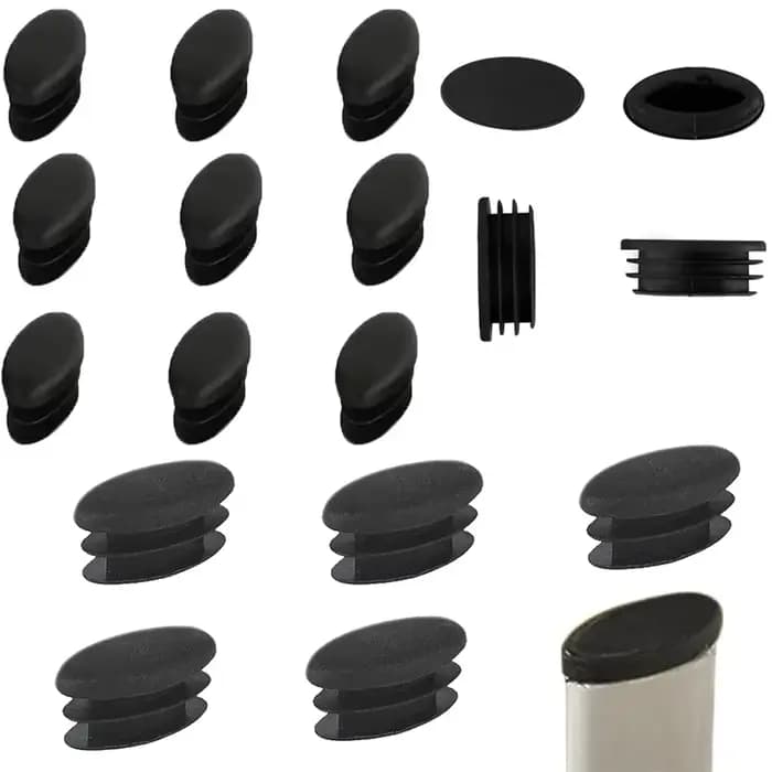 Embouts de chaise ovales, 50/100 pièces, bouchon de tube, coussinets ovales pour meubles, capuchon d
