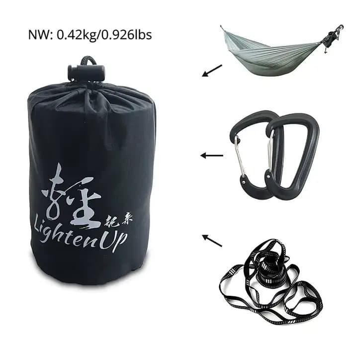 Hamac de Camping en nylon ultraléger 2024 T (20D), balançoire de sommeil, lit d'arbre, jardin, arriè