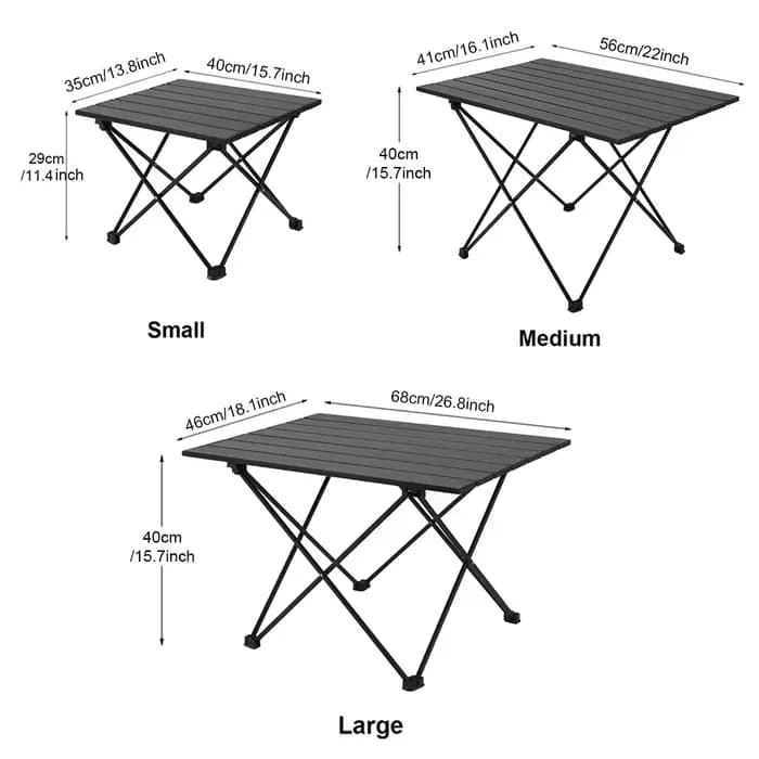 Table pliante pour Camping en plein air, bureau en aluminium avec sac de transport, Table légère pou