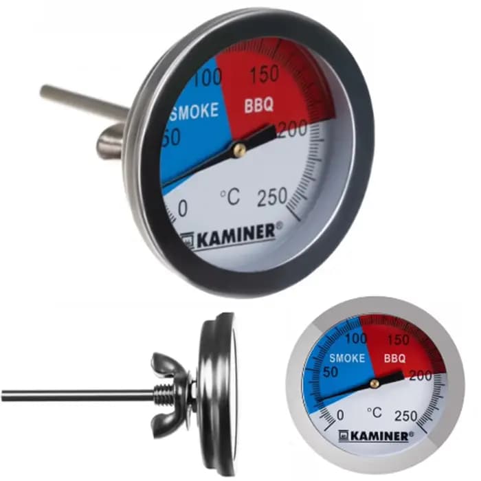 Thermomètre de barbecue en acier inoxydable avec sonde 250 ° Capteur de jauge de température C, outi