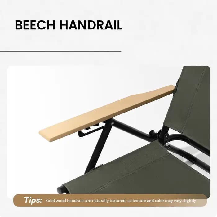 MOBI GARDEN Camping réglable bas inclinable Portable chaise de loisirs en plein air avec dossier en