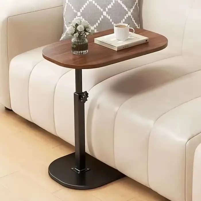 Table d'appoint de table C, tables de canapé avec plateau TV, 360 ° Table d'appoint pivotante et r