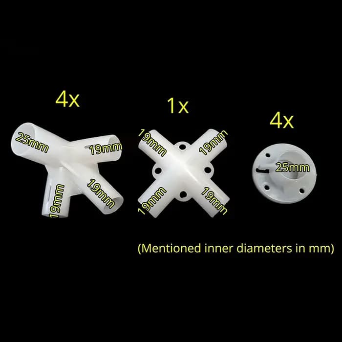 Pièces de rechange pour auvent de Gazebo 3x3m, pieds de tente, connecteur central d'angle 25/19mm, p