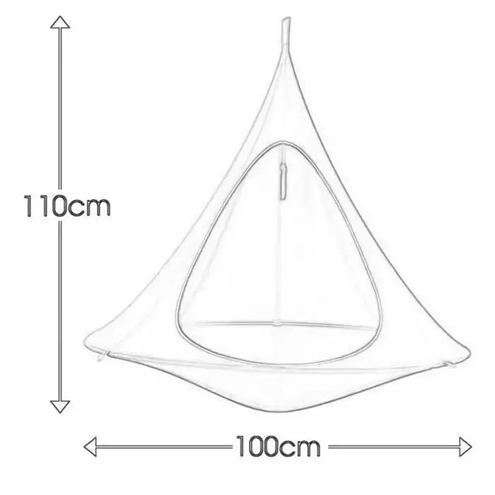 Tente suspendue double Cacoon, capacité de poids 80kg, usage extérieur et intérieur