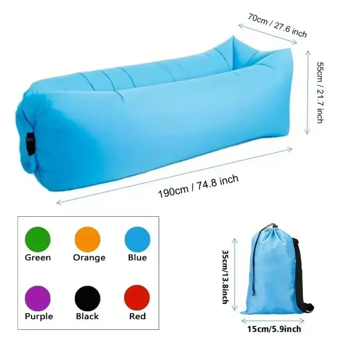 Canapé-lit gonflable d'extérieur LUSQI, matelas de camping à gonflage rapide pour la sieste à la pla