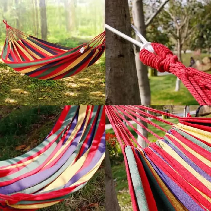Hamac de loisirs durable, chaise balançoire de voyage simple, lit-balançoire décontracté pour jardin