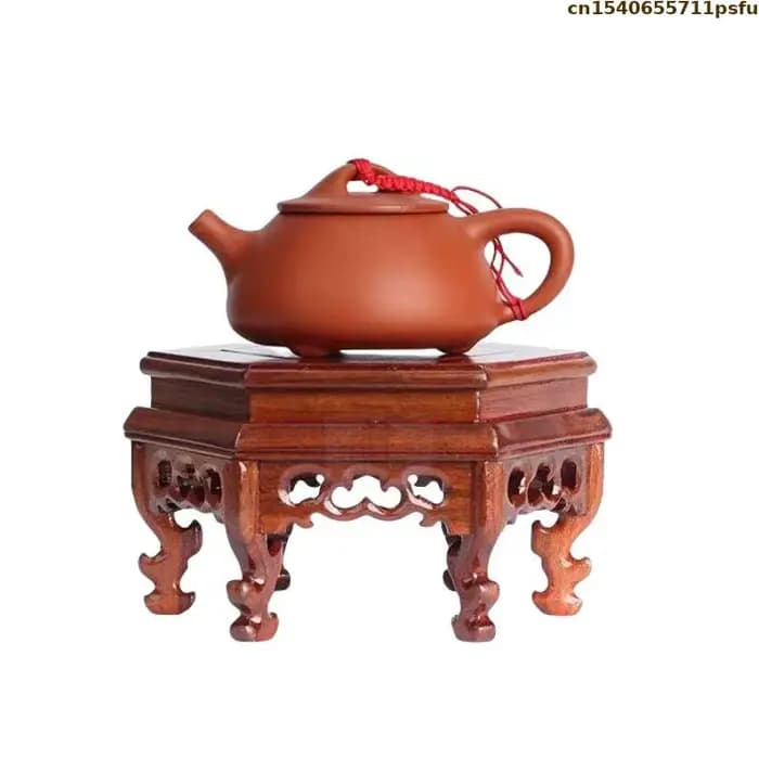 Ensemble de base de fleur debout en bois, vase sur piédestal, pot de fleur, table de tri, support d'
