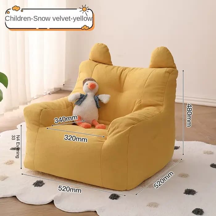 Canapé simple nordique écologique, dossier doux et confortable, joli pouf pour bébé, petits canapés