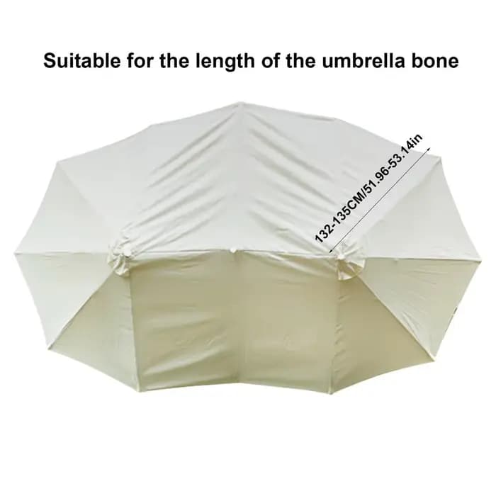 Auvent de remplacement pour Parasol, résistant au soleil, 12 nervures, tissu de remplacement pour l'