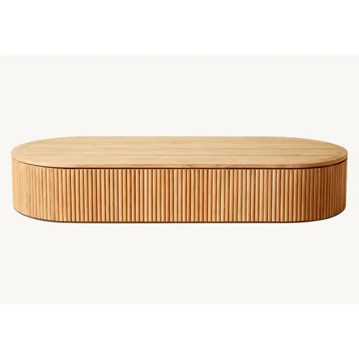 Mobilier de jardin extérieur personnalisé jardin patio teck ensemble de canapé sectionnel tissu impe