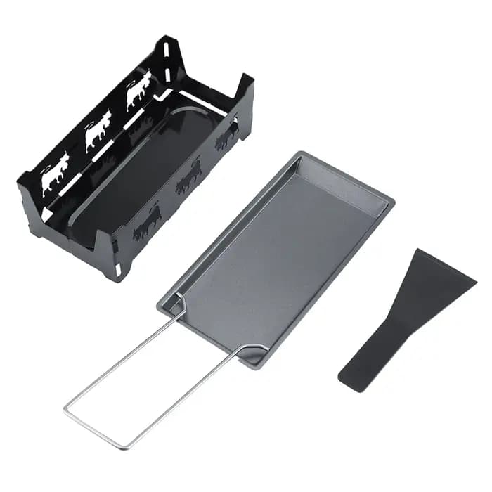 NOn Stick – plateau de cuisson Portable pour Raclette à fromage, poêle avec poignée pliable, ensembl