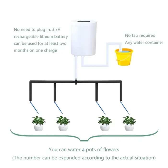 Pompe d'arrosage automatique pour plantes et fleurs, dispositif d'irrigation goutte-à-goutte pour la