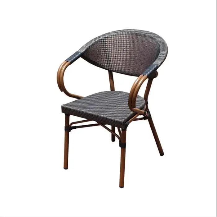 Chaise De salle à manger extérieure en métal Silla De Jardin Teslin, bras De parc en métal, chaises