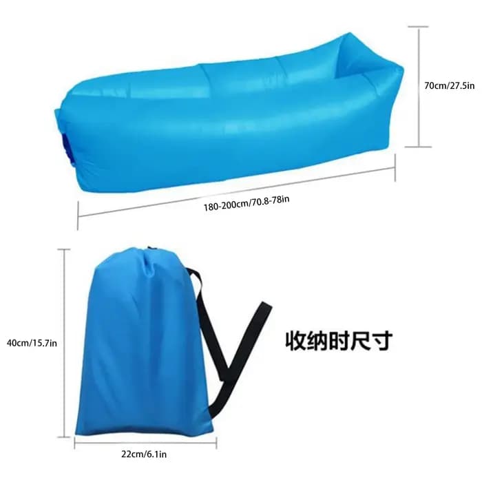 Sac de canapé gonflable paresseux d'air extérieur, canapé de Camping Portable, sac de couchage à Air
