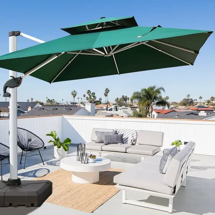 Parapluie d'extérieur avec Logo personnalisé, pare-soleil romain pour jardin et cour, Commercial, av