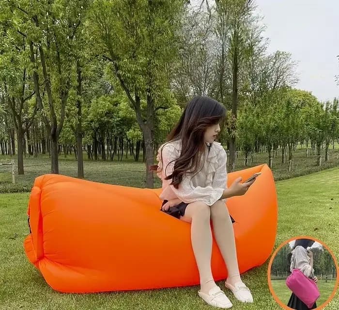 Canapé gonflable plage Air canapé pliant Camping gonflable canapé-lit sac de couchage simple