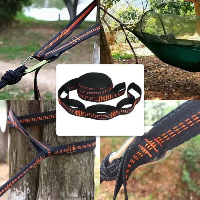 Sangles de hamac 2 pièces, sangles en Polyester renforcé spécial, sangles de hamac barbelées à haute