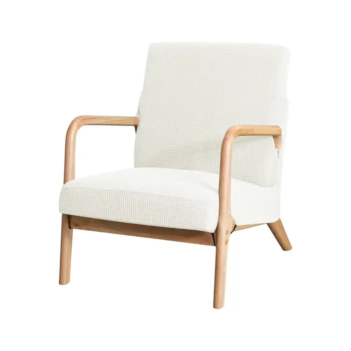 Housse de fauteuil en Jacquard, résistante à l'eau, couleur unie, fermeture éclair, housses de chais
