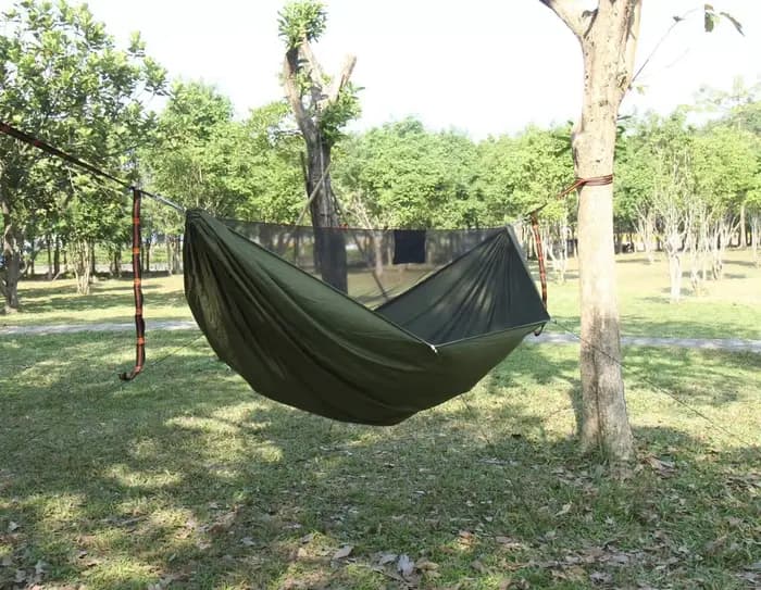 Sac de rangement pour hamac, pour camping en plein air, avec filet