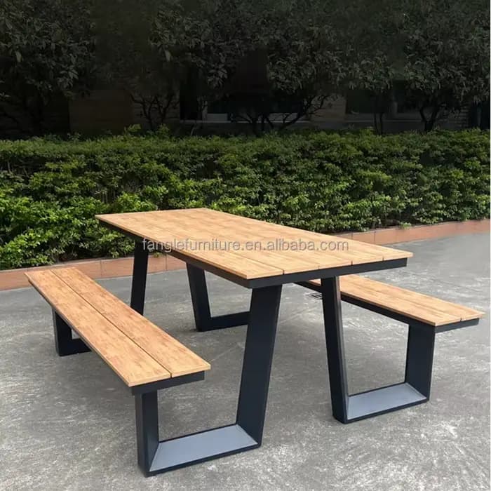 Ensemble de salon de jardin extérieur moderne, table à manger et chaises de haute qualité