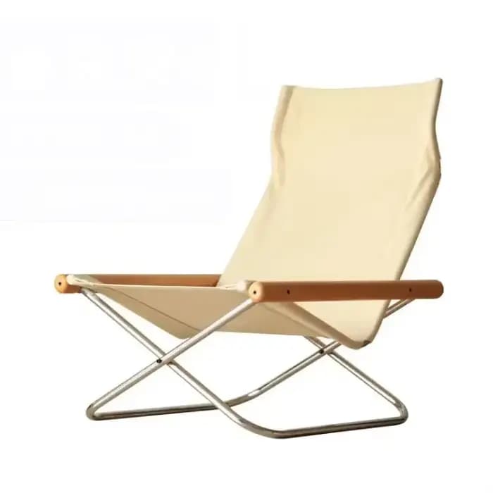Chaise longue japonaise simple en toile, chaise de balcon japonaise, chaise de plage pliable pour la