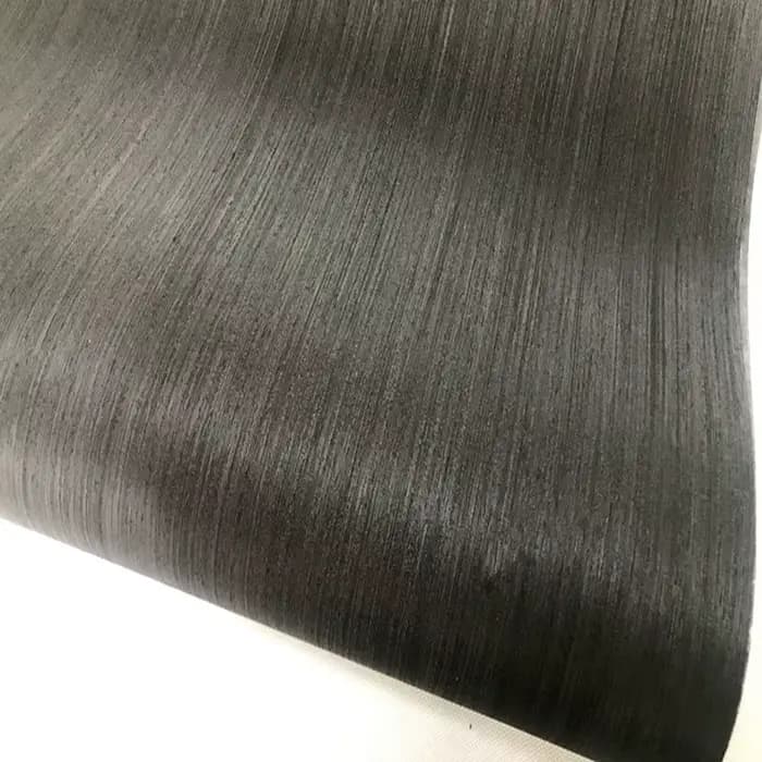 L:2.5 Mètres Largeur: 55cm Épaisseur: 0.2mm Peau de Bois de Document Pur Peau de Bois Noir Pur Peau