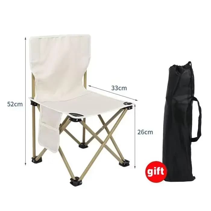 Chaise pliante portable d'extérieur avec sac de rangement, chaise de voiture pliable, légère, robust