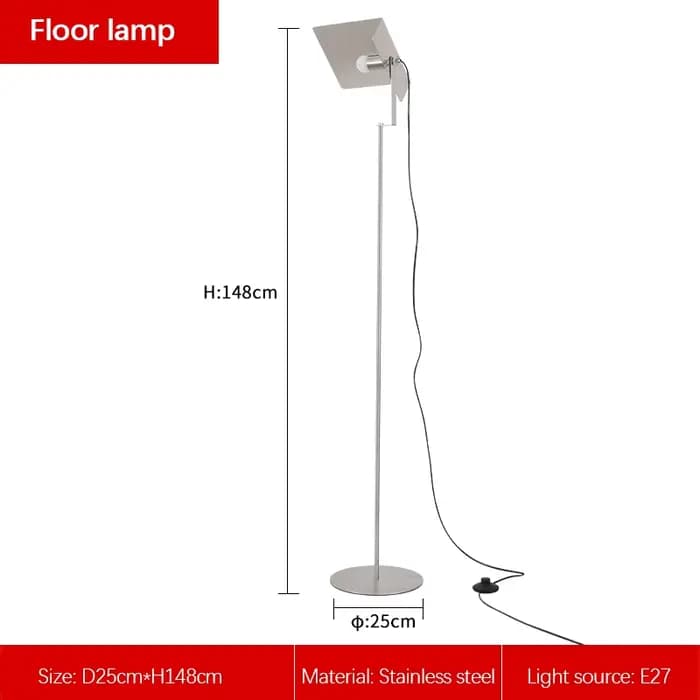 Lampe LED autoportante en acier inoxydable, design original, luminaire décoratif de luxe, idéal pour