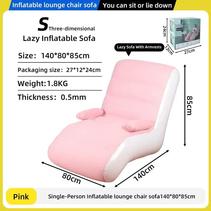 Fauteuil gonflable portable avec accoudoirs, chaise longue gonflable pliable, canapé d'extérieur imp