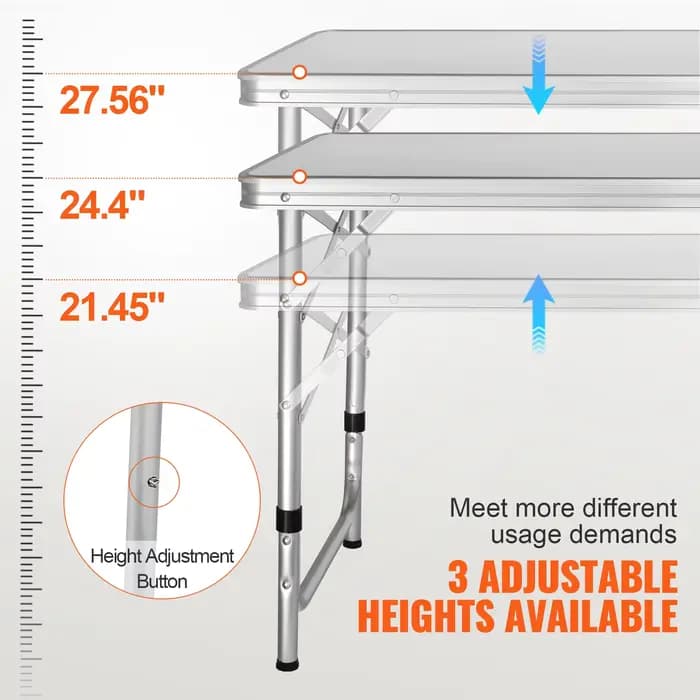 SucceBuyFolding Table de pique-nique cuisine Camping placards valise en aluminium Table avec sac de