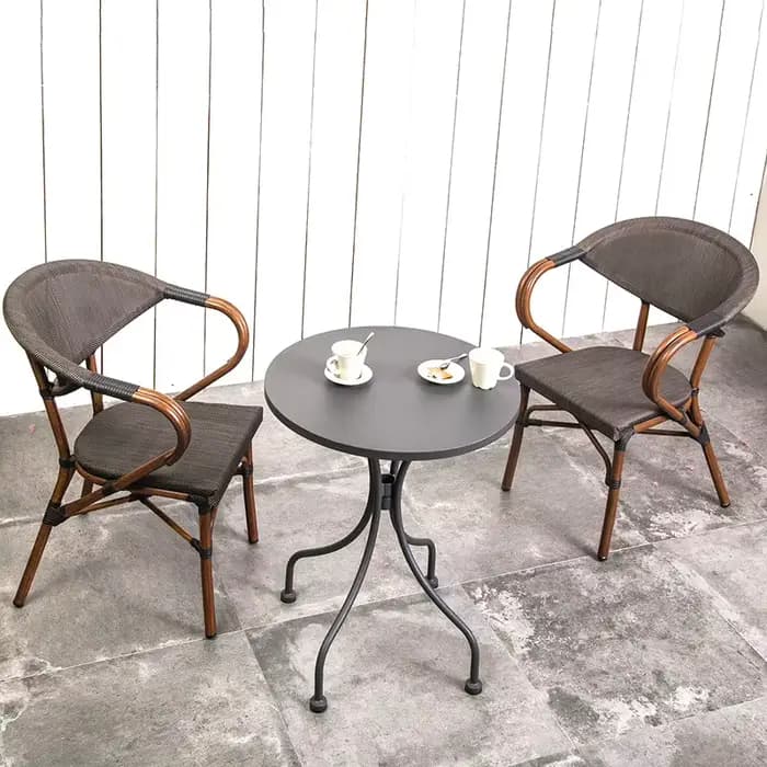 Meubles de jardin de Restaurant de luxe, ensemble en teck, Table et chaises de Bar d'extérieur, Tabl