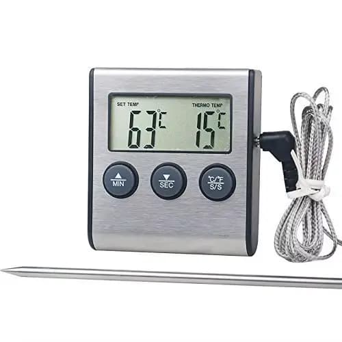 Thermomètre numérique pour aliments et cuisine, sonde, écran tactile, mesure de la température de la