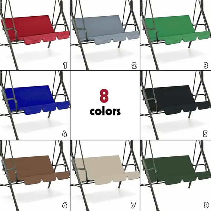 Chaise pivotante d'extérieur 3 places, housse de coussin de siège, remplacement étanche pour meubles