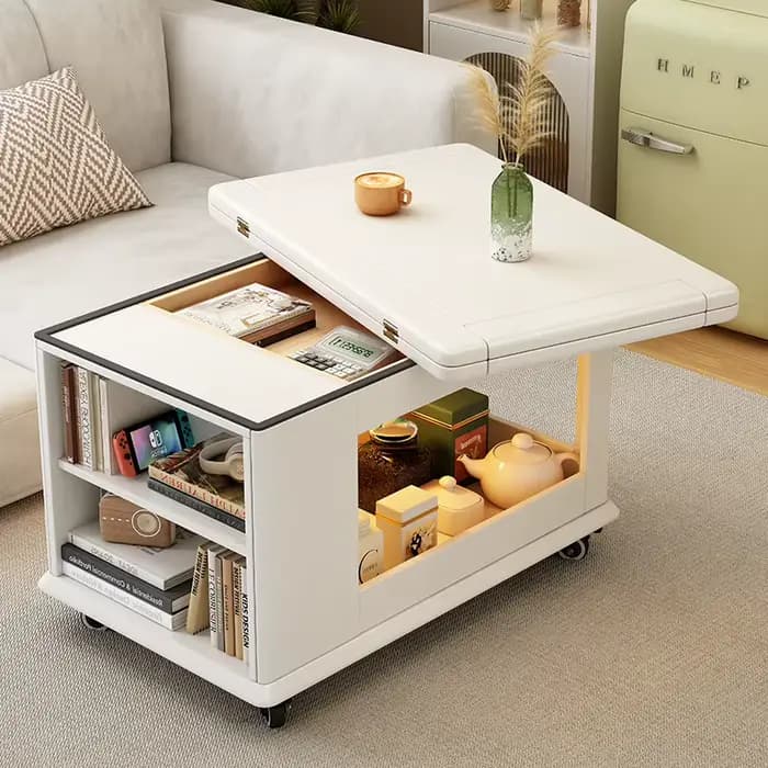 Table basse pliante mobile de salon, armoire latérale de canapé à la maison, table d'appoint mobile,