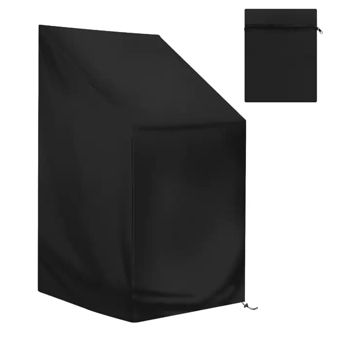 Housse de chaise empilable de jardin 65x65x80x120cm, imperméable, en Oxford 210D, housses de meubles