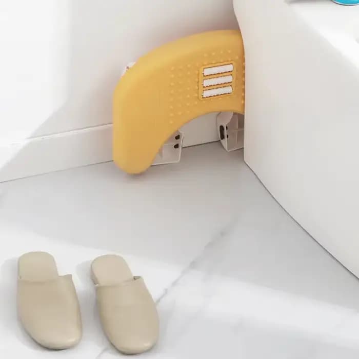 Repose-pieds pliant circulaire PP, tabouret de toilette domestique, conception à rouleaux inclinés,