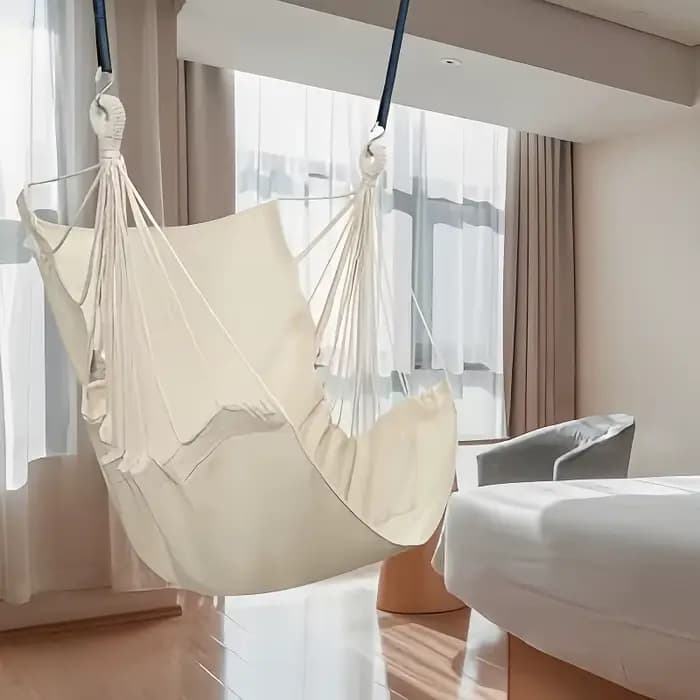 Chaise hamac relaxante et décontractée en tissu, balançoire et confort à bascule pour les dortoirs u
