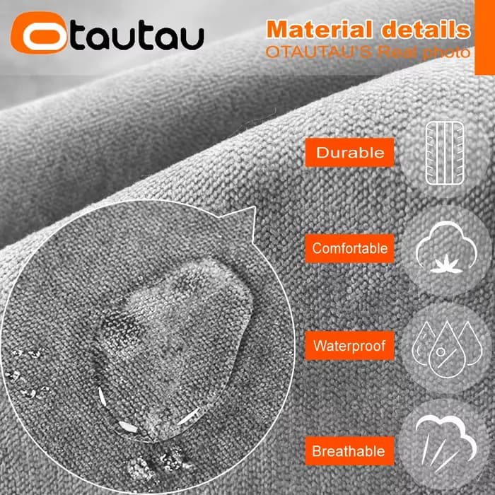 OTAUTAU épais imperméable coton pouf couverture sans remplissage extérieur Pouf chaise pouf bouffée