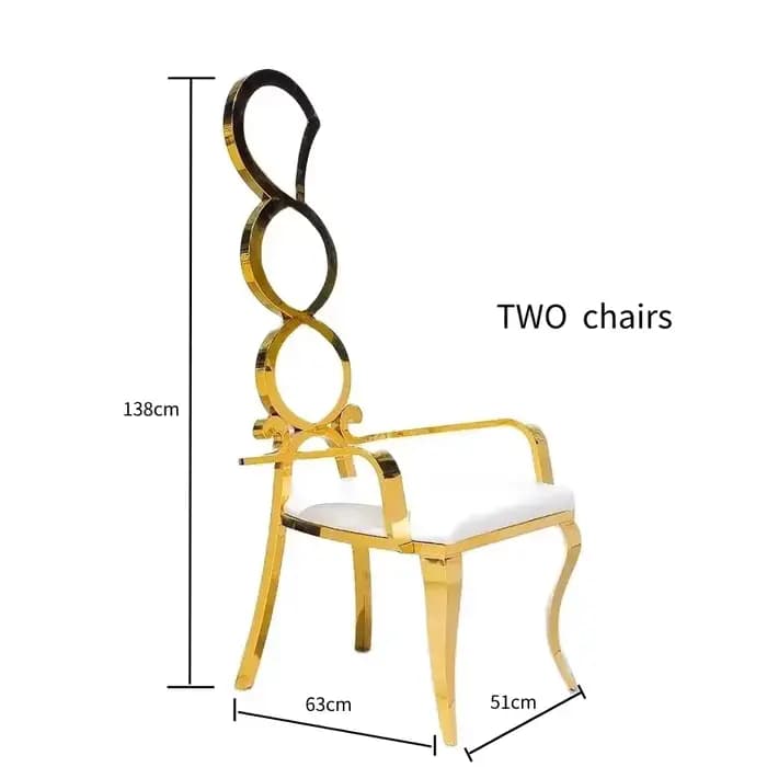 Chaise Chiavari royale pour fête de mariage, événement de Banquet, deux chaises