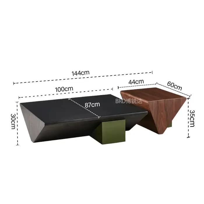 Table basse d'appoint de style Mid-Century, avec rangement, pour bureau, maison de luxe, chambre à c