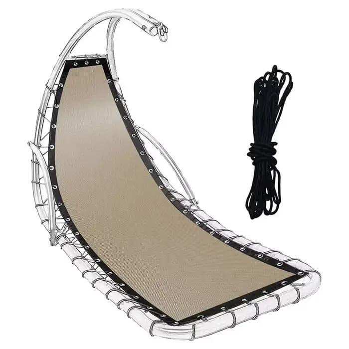 Chaise pivotante suspendue en tissu sans couture, Relaxation de jardin, conception d'installation fa