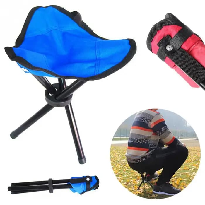 Tabouret triangulaire pliant d'extérieur, chaises de pêche, petits bancs, piste pliante, ménage et 0