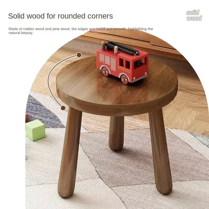 Tabouret Portable sur pied en noyer noir, 25cm, banc confortable, chaussures à langer, chaise Stable