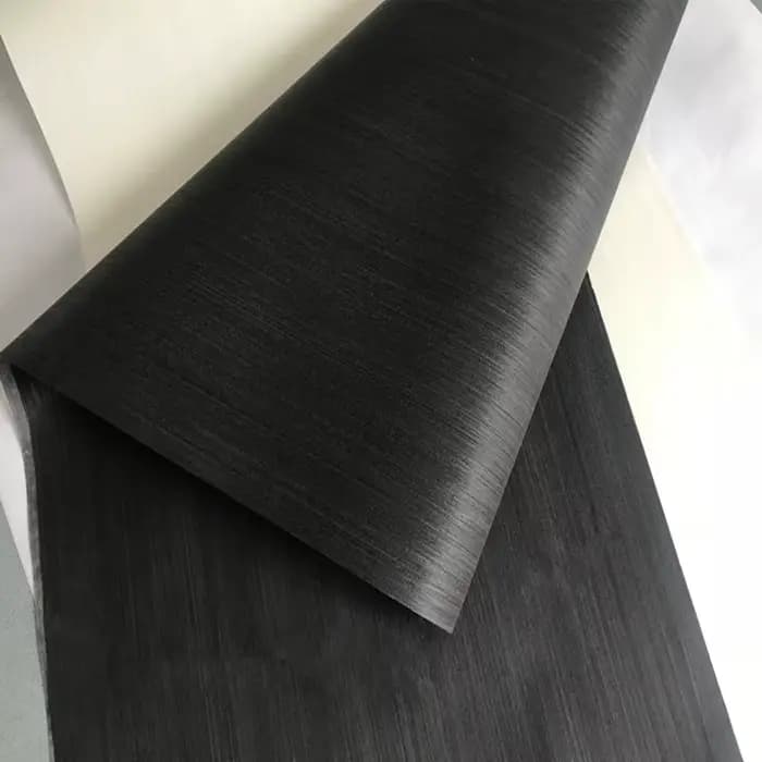 L:2.5 Mètres Largeur: 55cm Épaisseur: 0.2mm Peau de Bois de Document Pur Peau de Bois Noir Pur Peau