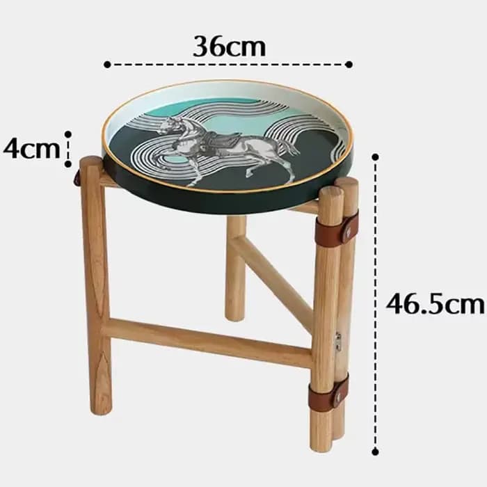 Tables basses de luxe en bois massif, table d'appoint de canapé vintage, petite escalier circulaire