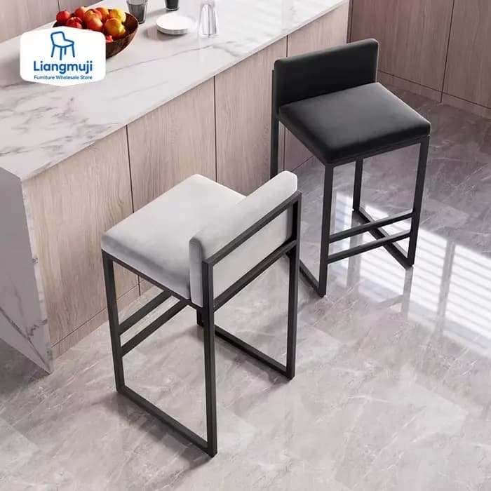 Nordique en fer forgé Simple moderne tabouret haut meubles de maison personnalité chaise de Bar chai