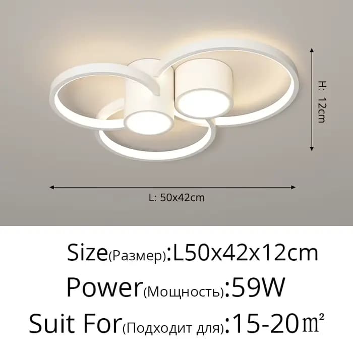 Lampes de salon plafond moderne à LEDs lustre lumière pour salle à manger salle d'étude cuisine Lust
