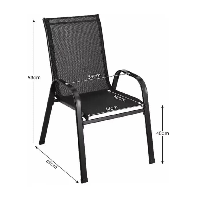 Chaises de jardin pliantes en acier et tissu Teslin, dossier haut, chaise de balcon, chaise de campi