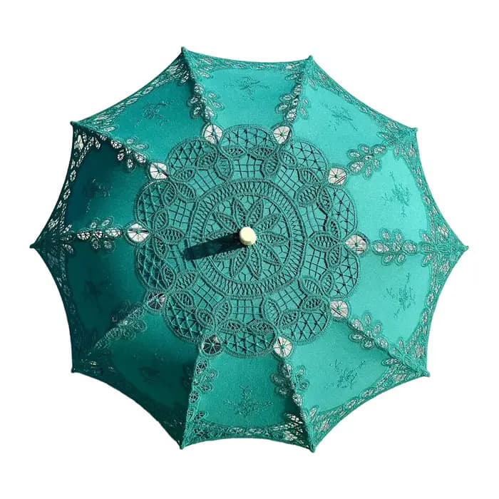 Parasol brodé en dentelle, parapluie Floral décoratif avec tissu en coton pour la photographie de ma